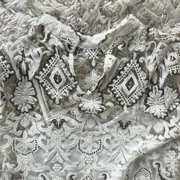 Altar’d State White Embellished and Embroidered Dress - Picture 4 of 6